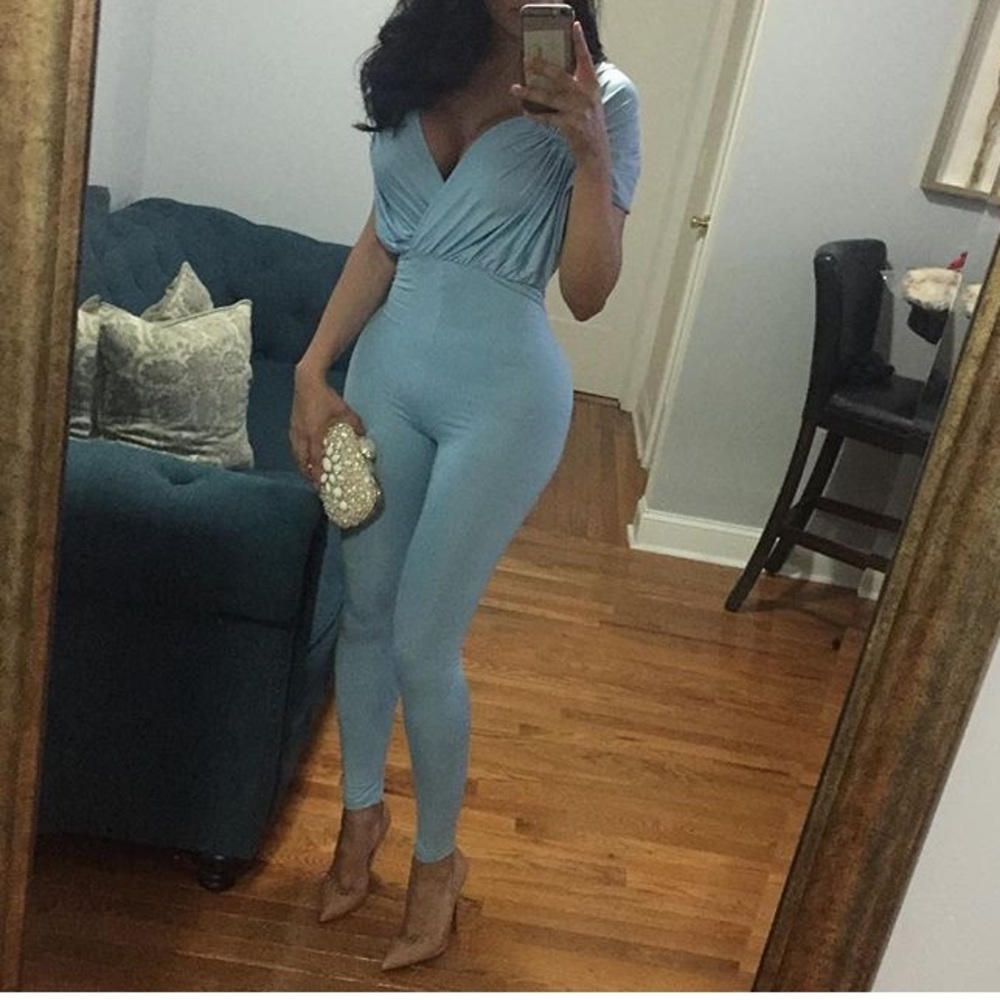 Blue jumpsuit